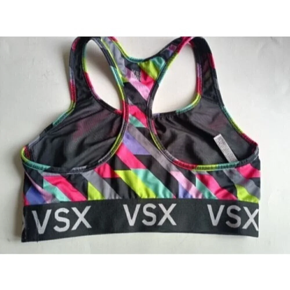2 Victoria's Secret Sports Bra Womens Size Medium Pink VSX Sports Activewear - Picture 9 of 11